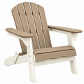 Adirondack-Gartenstuhl 83 x 76 x 98 cm Kunststoff Beige Weiß mit Armlehnen