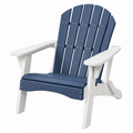 Adirondack Gartenstuhl 83 x 80 x 97 cm Kunststoff Blau Weiß mit Armlehnen