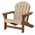 Adirondack Gartenstuhl 83 cm Holz Braun Beige ergonomisch