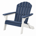 Adirondack-Gartenstuhl 85 x 75 x 95 cm aus Holz Blau Weiß mit breiten Armlehnen