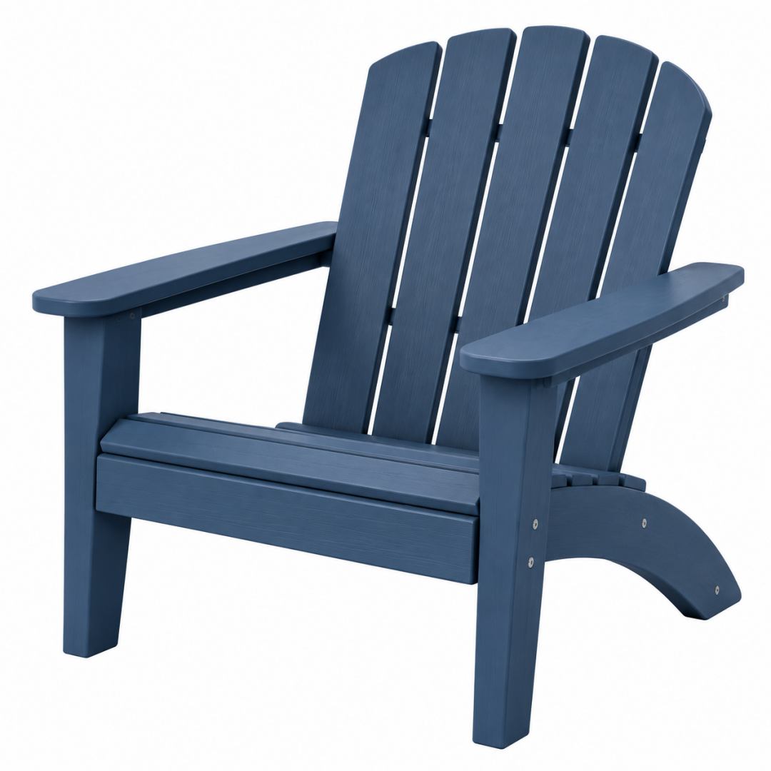 Adirondack-Gartenstuhl 79 x 83 x 98 cm Kunststoff Blau mit breiten Armlehnen